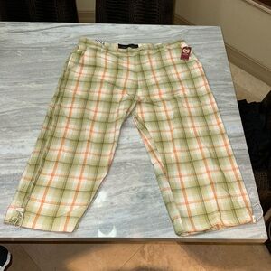 Phat farm plaid stripe adjustable ankles